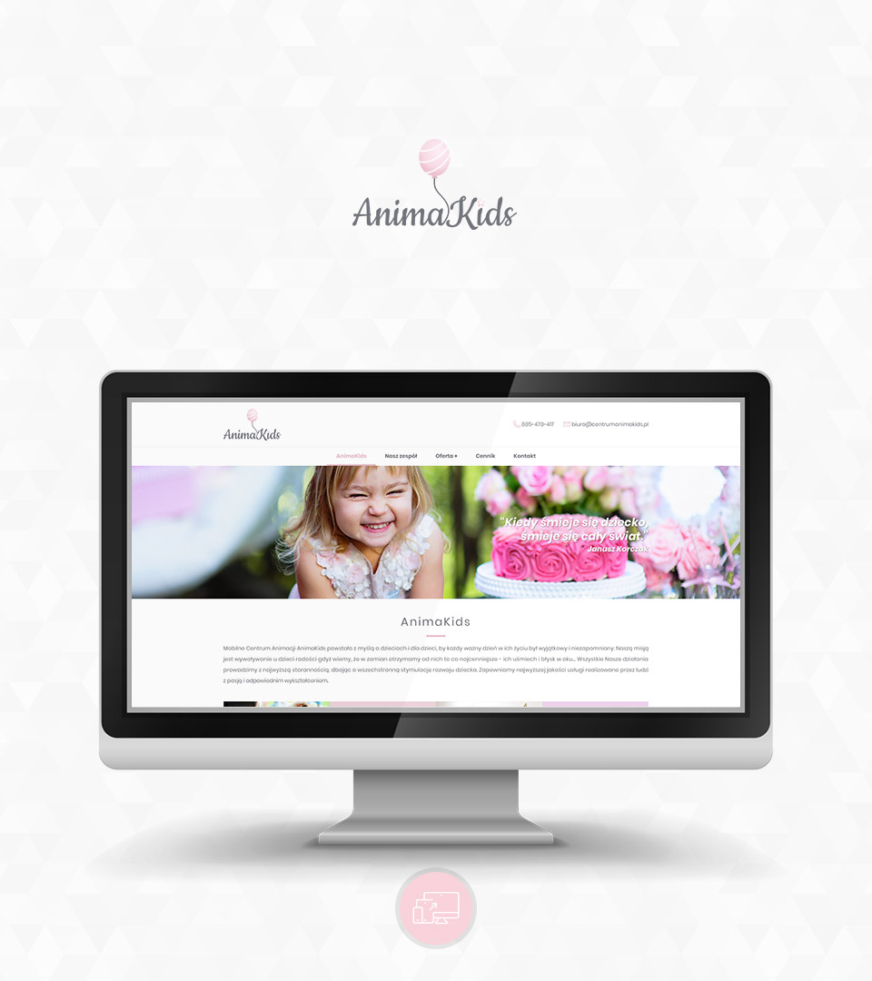 Mobilne centrum animacji - Anima Kids, logo i strona internetowa
