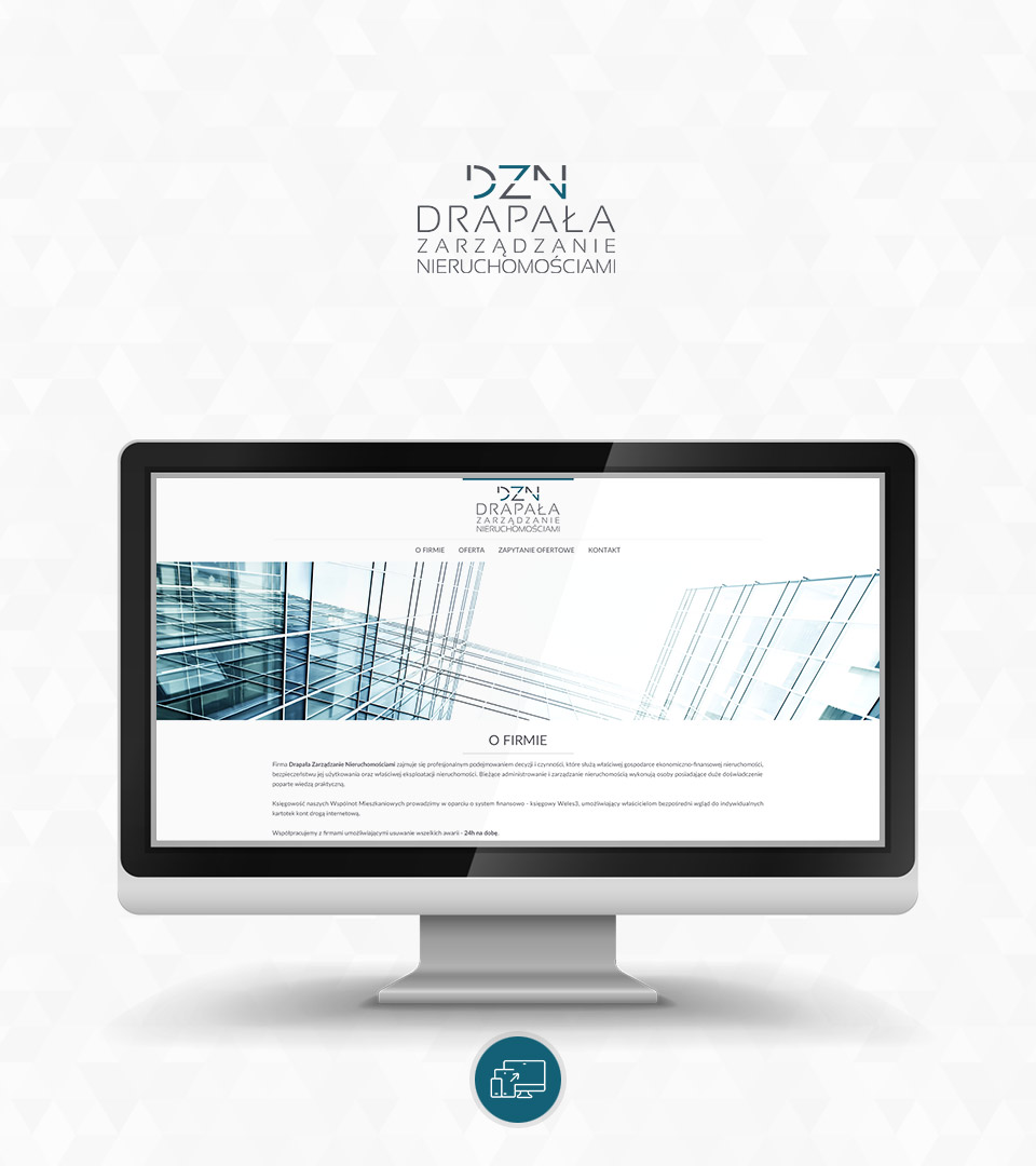 Zarządzanie nieruchomościami - Drapała, logo i strona internetowa