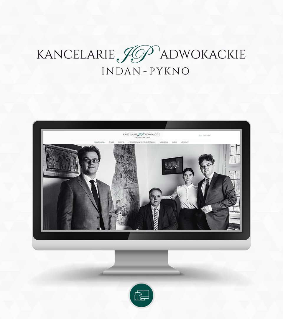Kancelaria adwokacka - Indan-Pykno, logo i strona internetowa