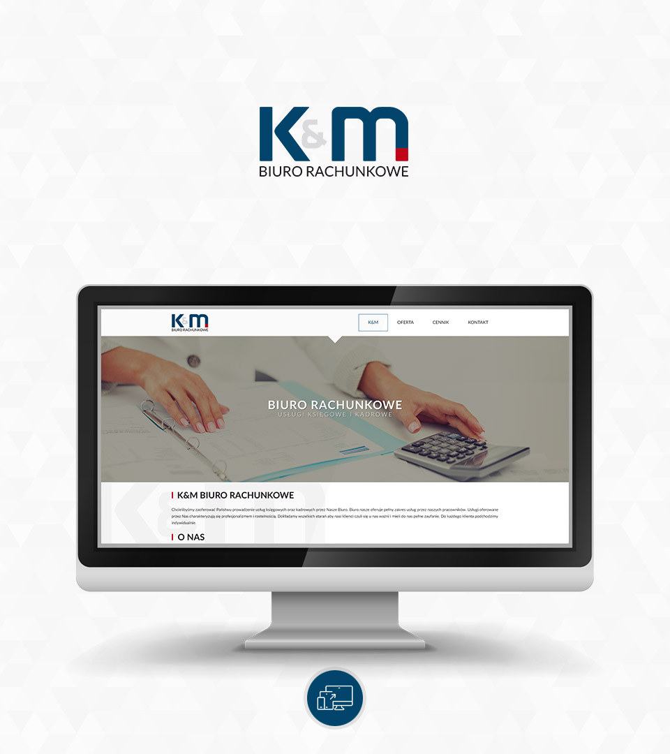 Biuro rachunkowe - K&M, logo i strona internetowa