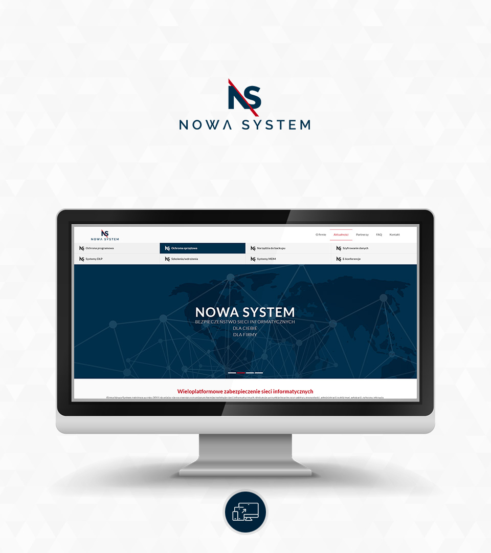 Bezpieczeństwo sieci informatycznych - Nowa System, logo i strona internetowa