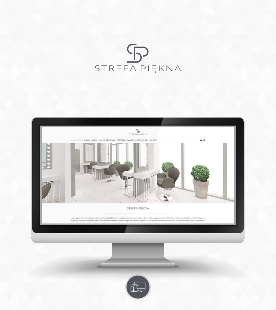 Salon kosmetyczny i fryzjer - Strefa Piękna, logo i strona internetowa