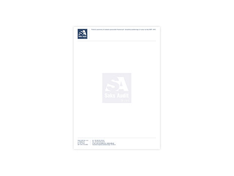 Papier firmowy | Saks Audit